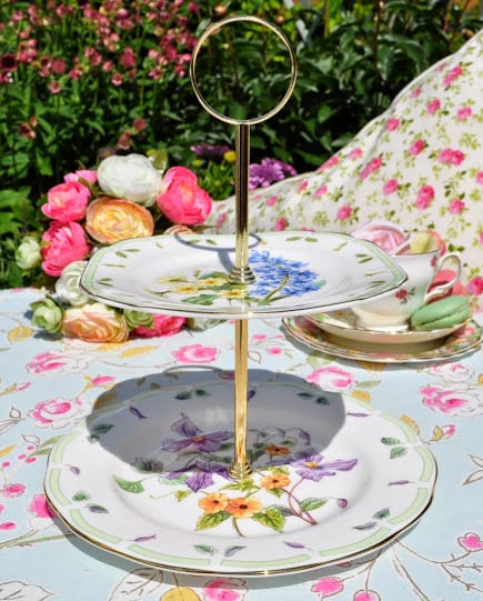 Royal Albert Botanical Teas Two-Tiered Cake Stand