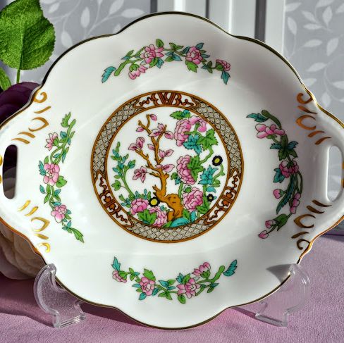 Coalport The Indian Tree Bone China Handled Biscuit Tray