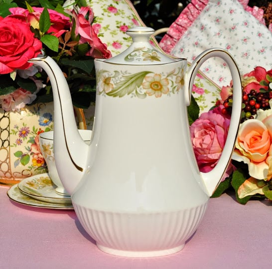 Duchess Greensleeves Vintage China 2 Pint Teapot or Coffee Pot