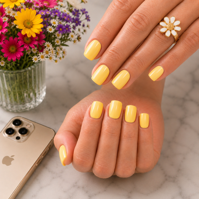 Natural Nail Overlay  Acrylic with gel colour