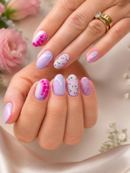 overlay with Advanced Nail art