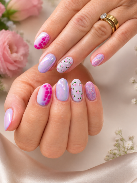 overlay with Advanced Nail art