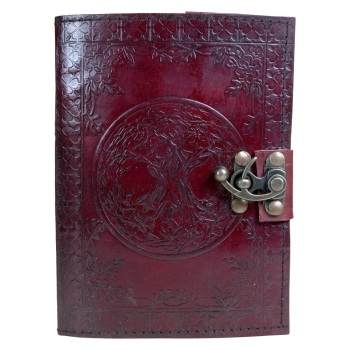 Tree Of Life Leather Journal With Lock
