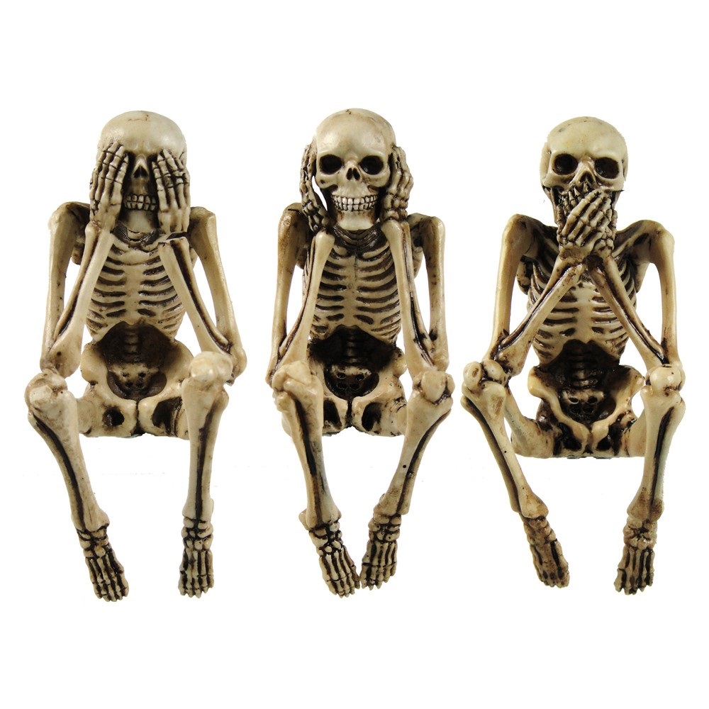 Three Wise Skeleton 10cm