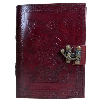 Pentagram Leather Journal with lock 