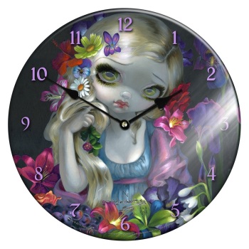 Flora Glass Clock By Jasmine Becket-Griffith