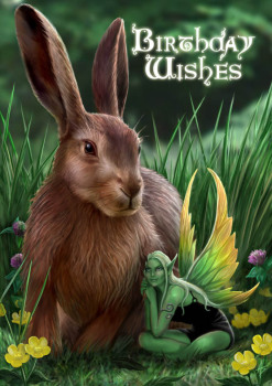 Hare And Sprite By Anne Stokes