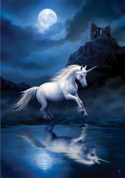 Moonlight Unicorn By Anne Stokes