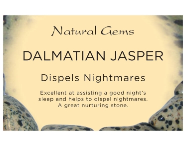Dalmatian Jasper Tumblestone Crystal & Information Card Set