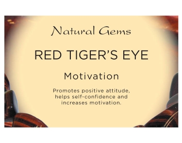 Red Tigers Eye Tumblestone Crystal & Information Card Set