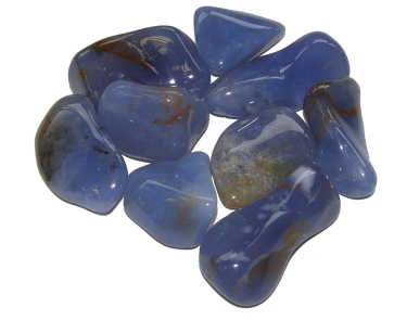 Blue Chalcedony Tumblestone Crystal & Information Card Set