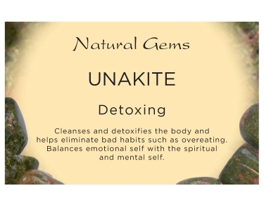 Unakite Tumblestone Crystal & Instruction Card Set