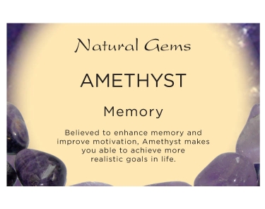 Amethyst Tumblestone Crystal & Information Card Set