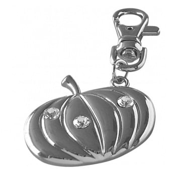 Pumpkin Diamante Keyring Bag Charm - Witches of Pendle
