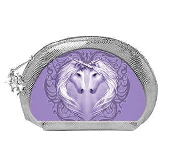 Unicorn Heart By Anne Stokes - 3D Oval Makeup Bag