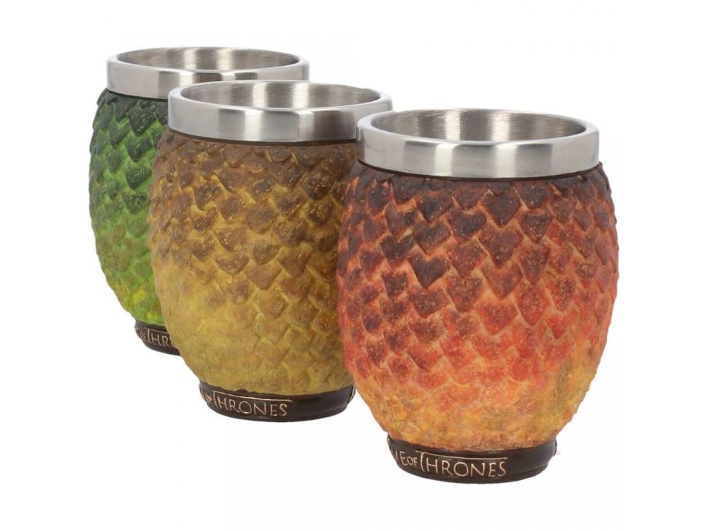 Drogon, Rhaegal, Viserion Dragon Egg Shot Glasses - Game Of Thrones