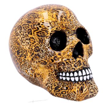 Wild - Leopard Print Skull Figurine