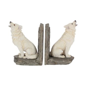 Wardens of the North - White Wolf Bookends (Set of 2)