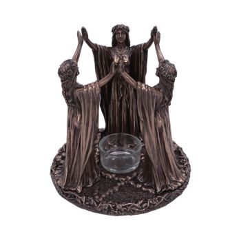 Three Wiccan Maidens - Ritual Ceremony Tea Light Candle Holder 