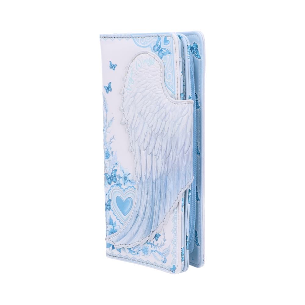 White Angel Wings & Butterflies Embossed Purse
