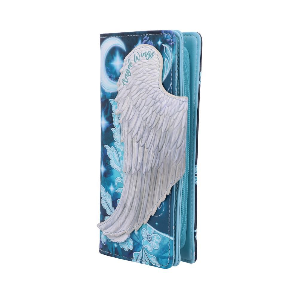Night Sky Angel Wings Embossed Purse