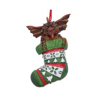 Officially Licensed Gremlins Mohawk in Stocking Hanging Christmas Figurine