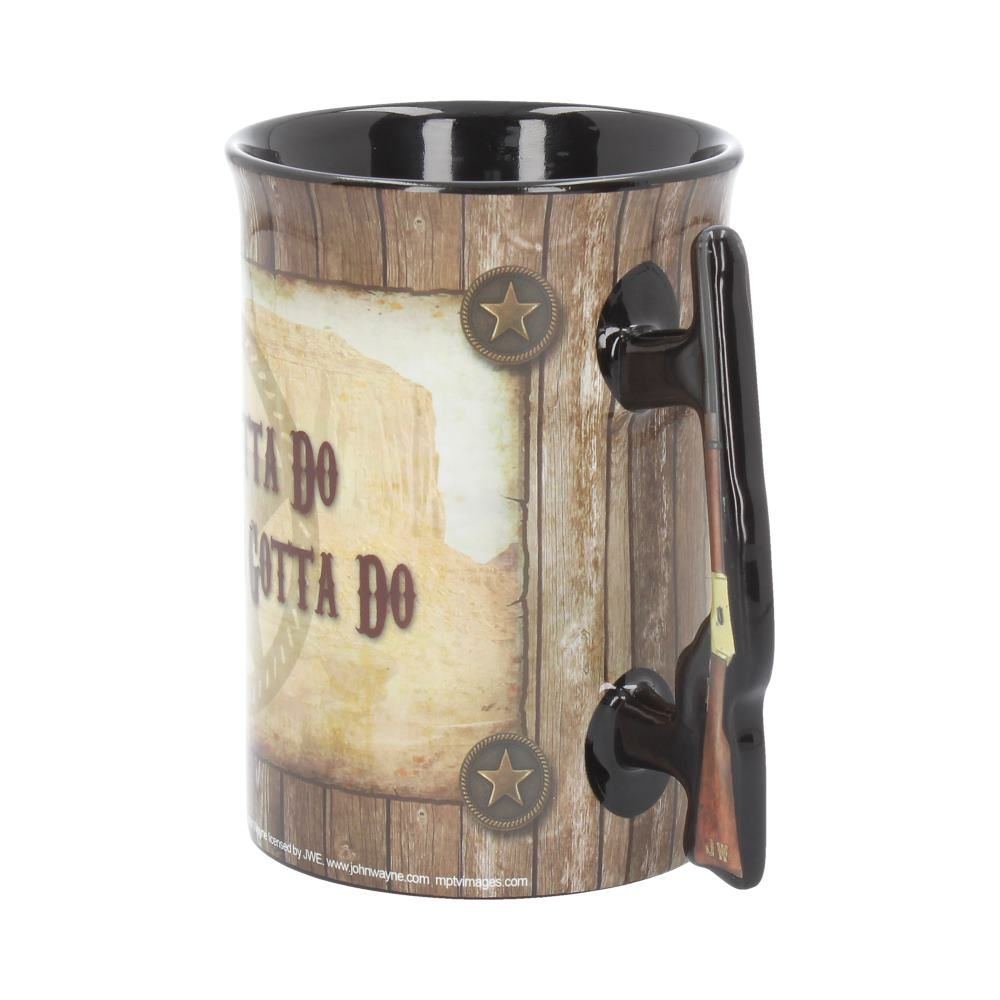 Officially Licensed John Wayne 'A Mans Got To Do What A Mans Got To Do' Mug
