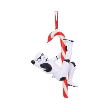 Officially Licensed Original Stormtrooper with Candy Cane Hanging Christmas Ornament