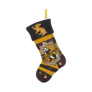 Officially Licensed Harry Potter Hufflepuff Stocking Hanging Christmas Ornament