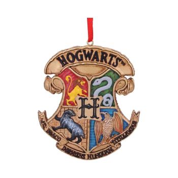 Officially Licensed Harry Potter Hogwarts Crest Hanging Christmas Ornament