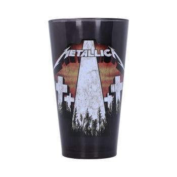 Officially Licensed Metallica Master of Puppets Glass Drinking Tumbler