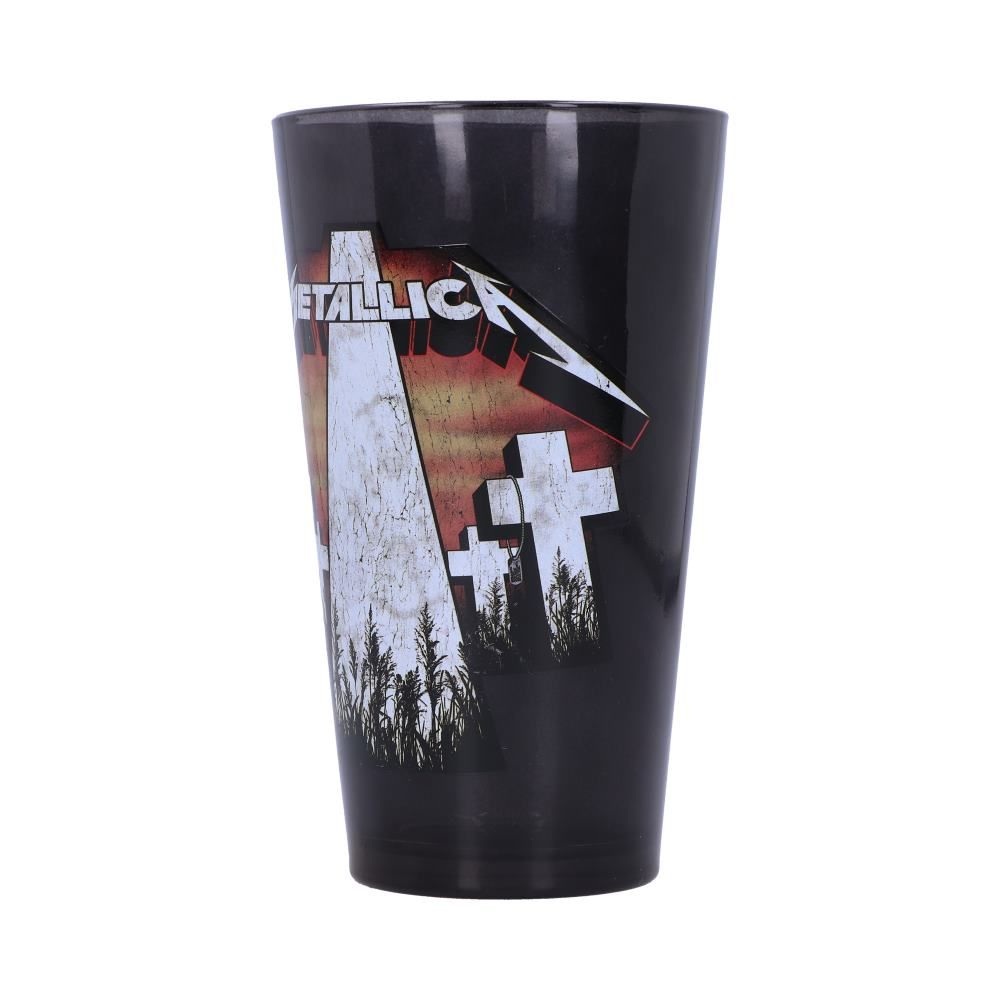 Officially Licensed Metallica Master of Puppets Glass Drinking Tumbler