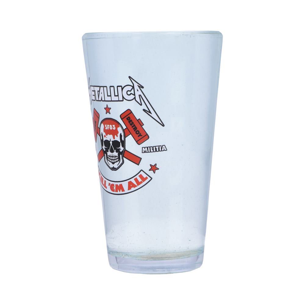 Officially Licensed Metallica Kill Em All Glass Drinking Tumbler