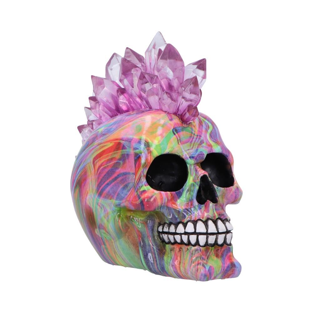 Psychedelic Crystal Skull Light-Up Figurine