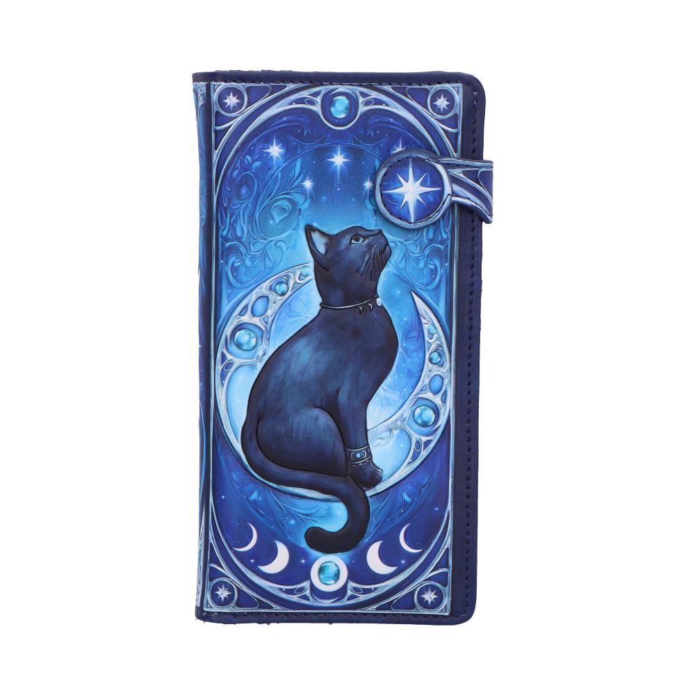 Feline Constellation - Cat and Moon Embossed Purse