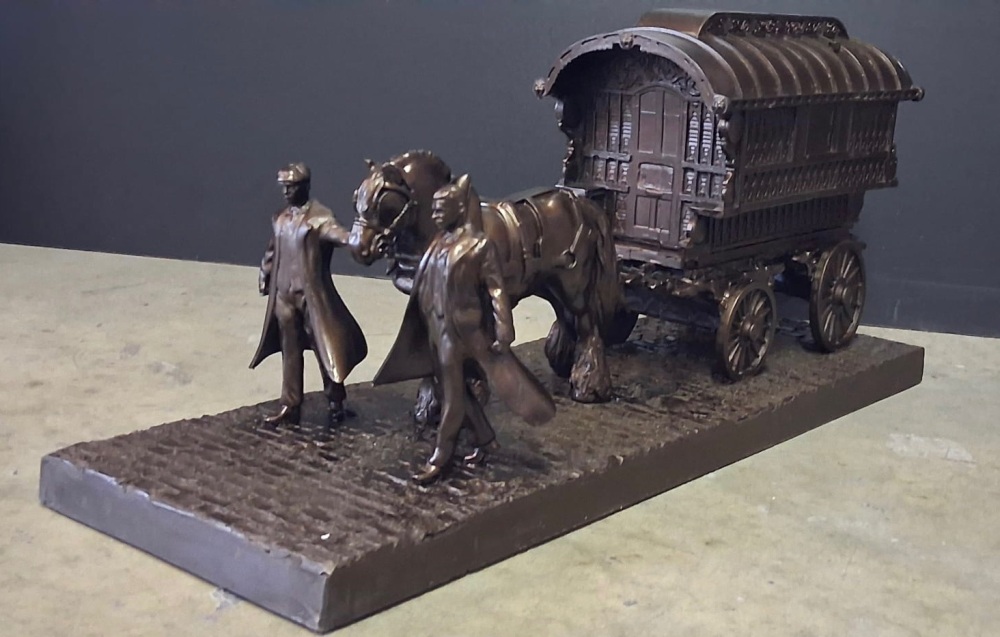Peaky Blinders - Tommy & Arthur - Horse & Bowtop  - Bronze Sculpture