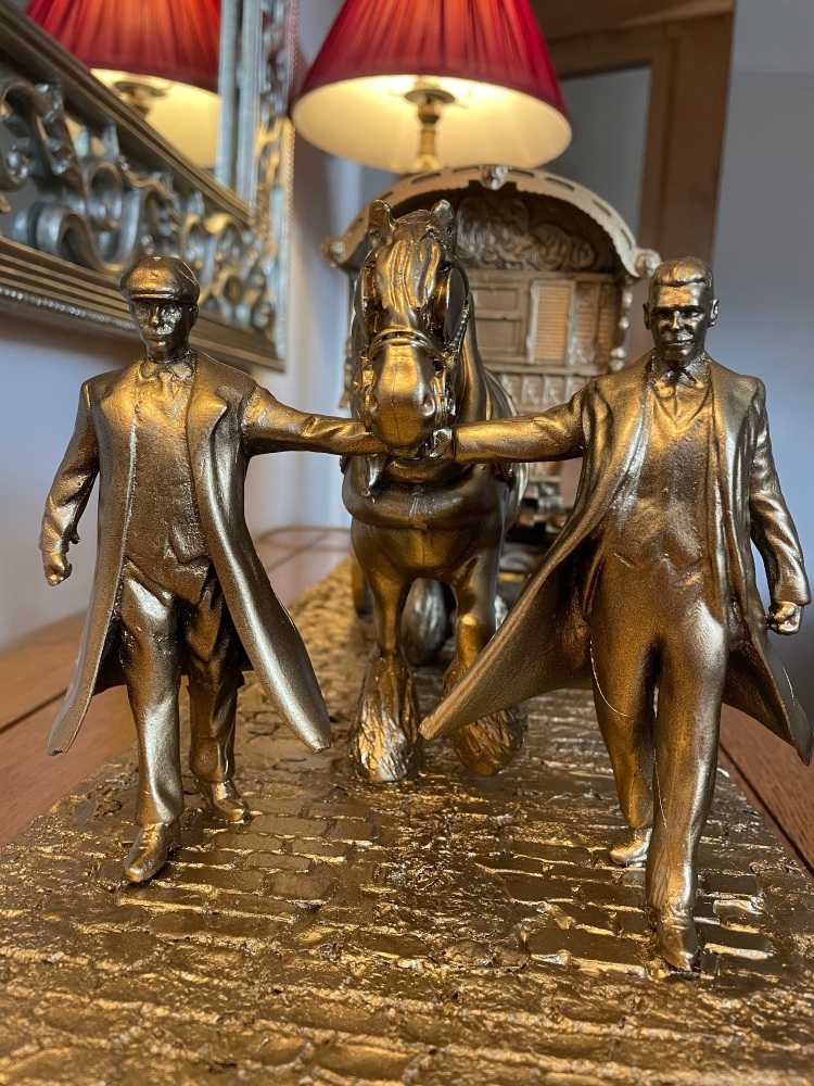 Peaky Blinders - *Antique Gold* Tommy & Arthur - Horse & Bowtop  -  Sculptu