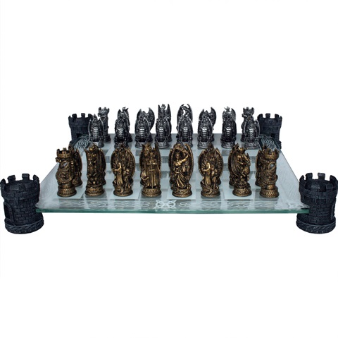Kingdom Of The Dragon Chess Set - Nemesis Now - The Mystical Gift Shop