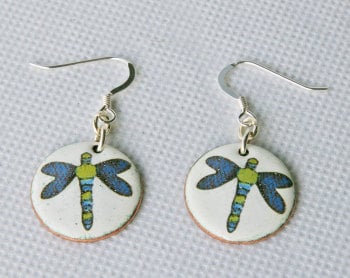 Dragonfly Circle Earrings