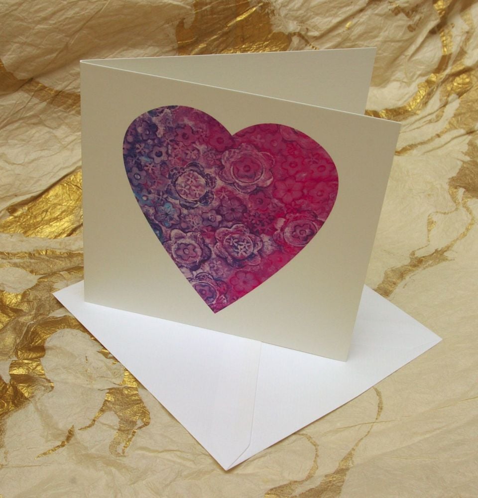'Fill my Heart with Flowers' Greetings Card