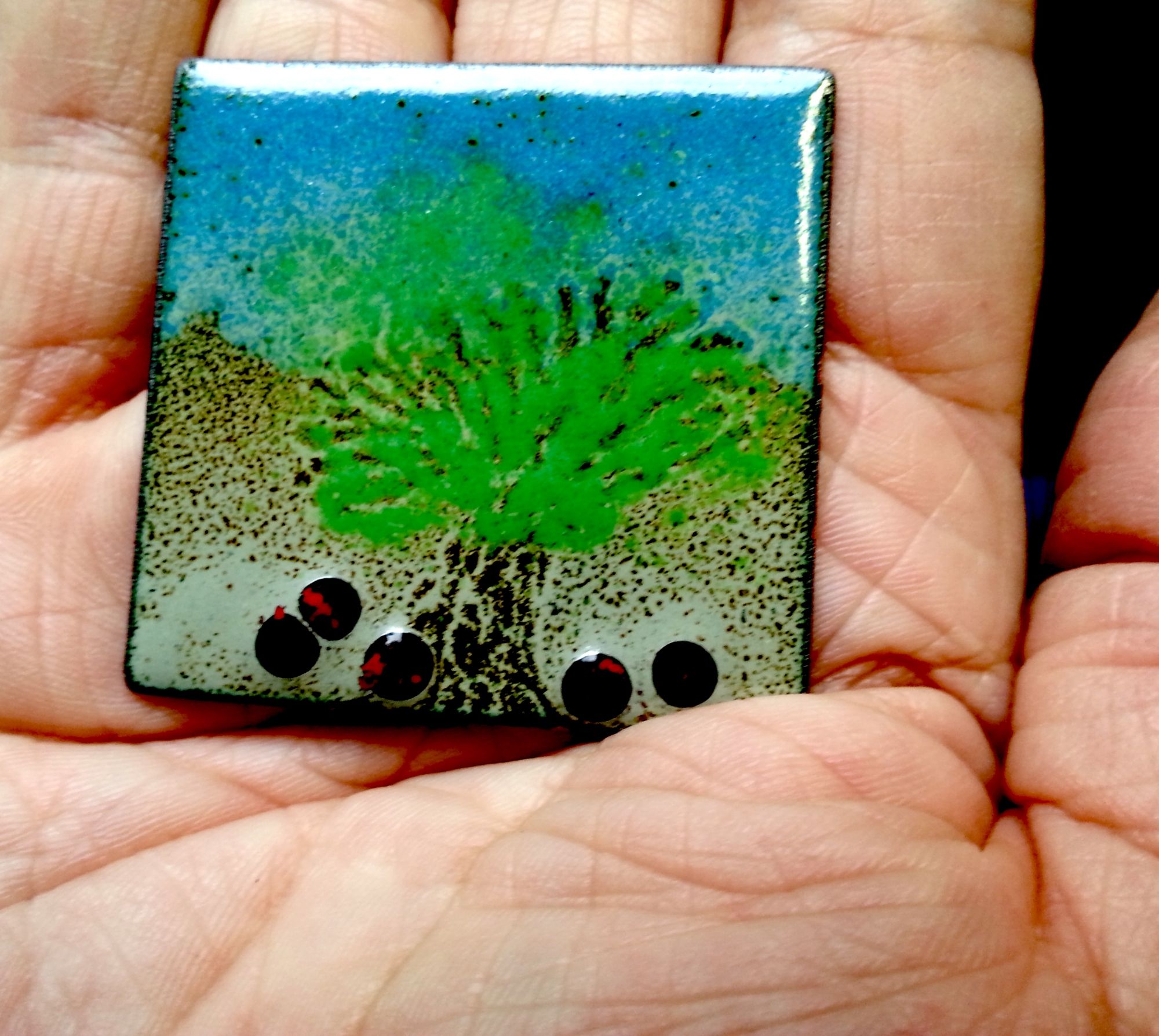 Student's Enamel Plaque made at Enamellin Session