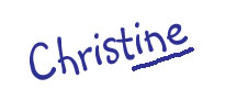 Handwritten Christine