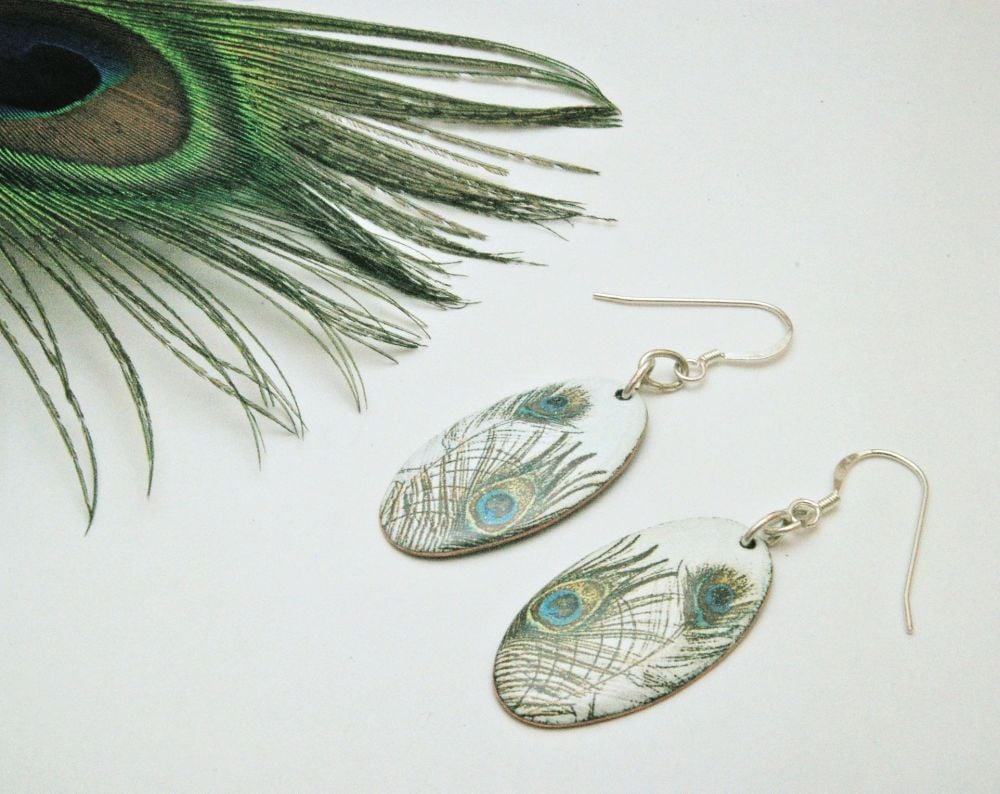 Peacock Feather Earrings