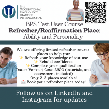 BPS Test User Ability & Personality Refresher Course Places