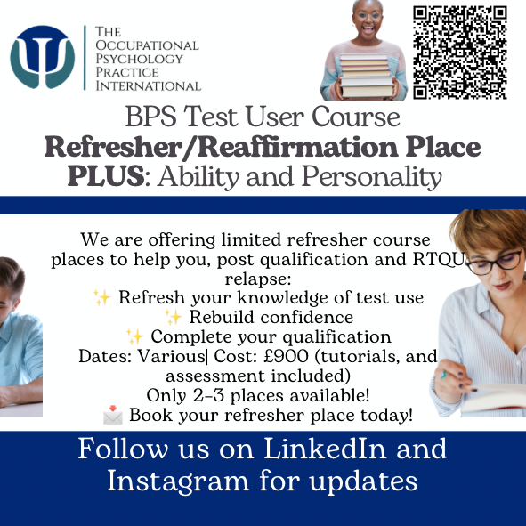 BPS Test User Refresher/Reaffirmation Route PLUS (5 - 10 years post qualifi