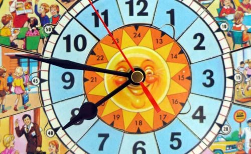 1970's Vintage Victory Wooden Jigsaw Clock - Medium Size
