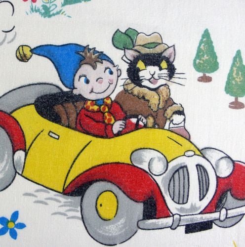 Vintage 1964 Noddy Fabric by Fothergay 120cm x 90cm