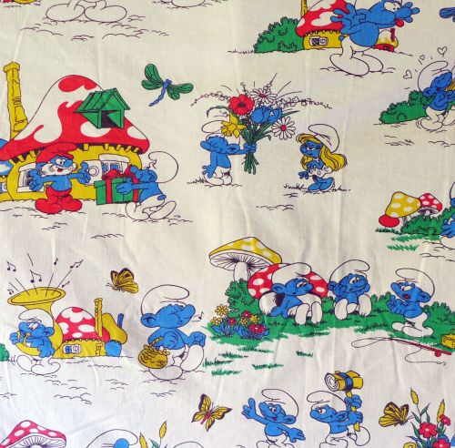 Vintage Smurf Cotton - 170cm w