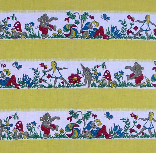 RARE Original 1940's Children's Cotton Fabric