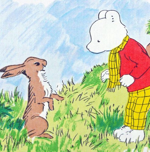 Rupert Bear Vintage Cotton Panel - Rabbit
